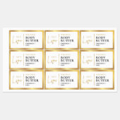 Modern Imitats Gold Logo Body Butter Jar wasserdic Etiketten (Blatt)