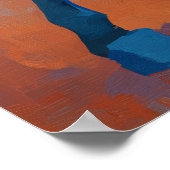 Modern Impressionist Horse Painting Colorful Poster (Ecke)