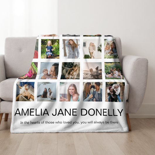 Modern in der Liebe Erinnerungsfotografie Collage Fleecedecke
