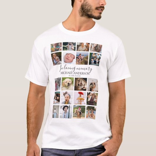 Modern in der Liebe Erinnerungsfotografie Collage T-Shirt (Vorderseite)