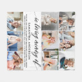 Modern in der Liebe zum Gedächtnisfoto-Collage Fleecedecke (Vorderseite (Horizontal))