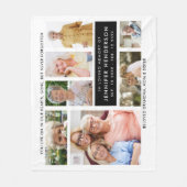 Modern in der Liebe zum Gedächtnisfoto-Collage Fleecedecke (Vorderseite)