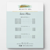Modern in Goldblau, Beauty Wellness-Center - Menü Fotoplatte (Vorderseite)