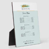 Modern in Goldblau, Beauty Wellness-Center - Menü Fotoplatte (Seite)