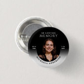 Modern in Love Memory Foto Beerdigung/Memorial Button (Vorne & Hinten)