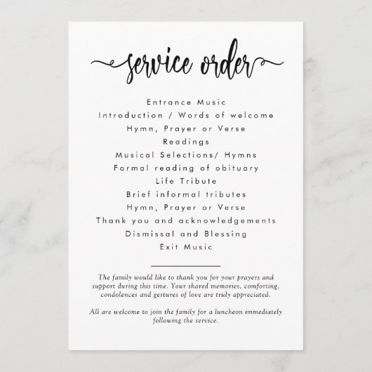 Modern in Love Memory Foto Collage Beerdigung Programm (Rückseite)