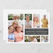 Modern in Love Memory Foto Collage Beerdigung Programm (Vorne/Hinten)