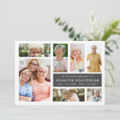 Modern in Love Memory Foto Collage Beerdigung Programm (Stehend Vorderseite)