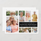 Modern in Love Memory Foto Collage Beerdigung Programm (Vorne/Hinten)