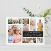 Modern in Love Memory Foto Collage Beerdigung Programm (Stehend Vorderseite)