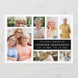 Modern in Love Memory Foto Collage Beerdigung Programm