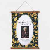 Modern In Loving Memory Foam Board with Photo Wandteppich Mit Holzrahmen (Vorderseite)