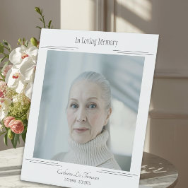 Modern In Loving Memory Funeral Pedestal Sign Sockelschild