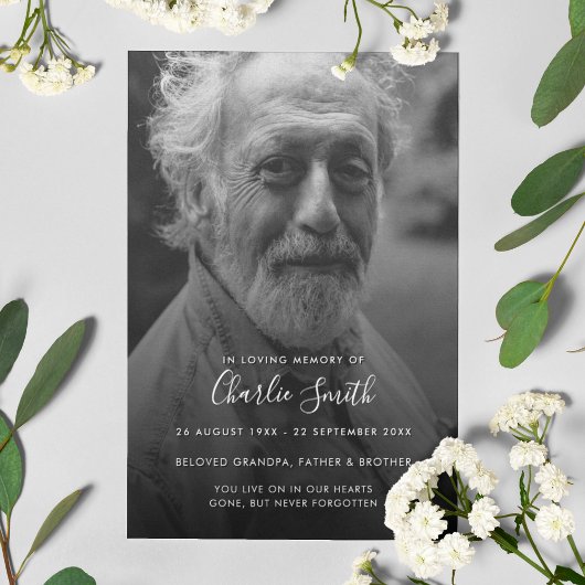 Modern In Loving Memory Funeral Program Programm