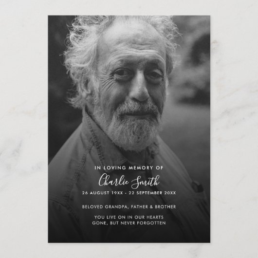 Modern In Loving Memory Funeral Program Programm (Vorderseite)