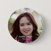 Modern In loving memory Memorial Tribute Button (Vorderseite)