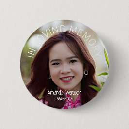 Modern In loving memory Memorial Tribute Button