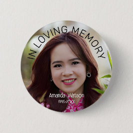 Modern In loving memory Memorial Tribute Button