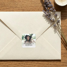 Modern In Loving Memory | Photo Memorial Quadratischer Aufkleber