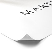 Modern In Loving Memory Photo Script Funeral Foam Poster (Ecke)