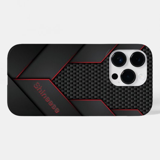 modern in schwarz und rot stilvoll Case-Mate iPhone hülle (Rückseite (Horizontal))