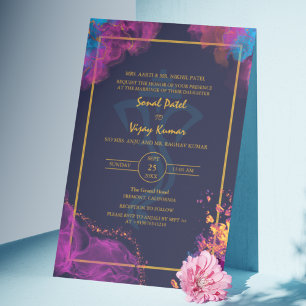Modern Indian Hindu Wedding Ganesha Logo Einladung