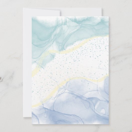 Modern Indian Hindu Wedding Ganesha Logo Einladung (Rückseite)