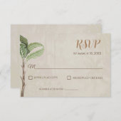 Modern Indian Pichwai Thema Hochzeit Antwort Karte (Vorne/Hinten)