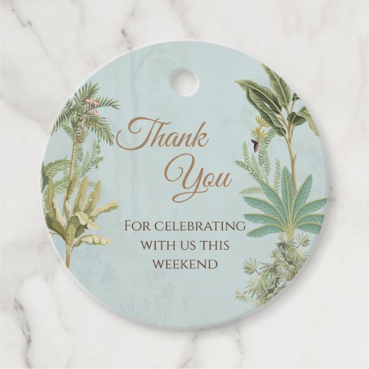 Modern Indian Pichwai Wedding danke Geschenkanhänger (Vorderseite)