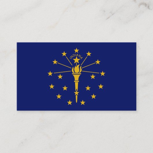 Modern Indiana Business Card, Flag / USA Visitenkarte (Vorderseite)