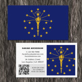 Modern Indiana Business Card, Flag / USA Visitenkarte
