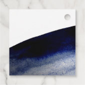 Modern Indigo Blue Watercolor Wedding Vielen Dank Geschenkanhänger (Rückseite)