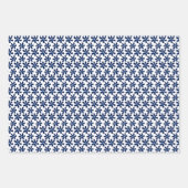 Modern Indigo Navy Shibori Muster Wrapping Sheets Geschenkpapier Set (Vorderseite 2)