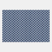Modern Indigo Navy Shibori Muster Wrapping Sheets Geschenkpapier Set (Vorderseite 3)