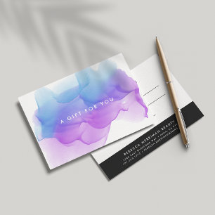 Modern Indigo Watercolor Blot   Gift Certificate
