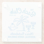 Modern Individuelle Name Island Date Bachelorette  Glasuntersetzer (Rückseite)