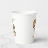 Modern Individuelle Name Pan Africa Flag Map Pappbecher (Rechts)