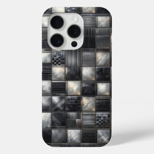 Modern Industrial Metal Mosaic Phone Case - Mixed  (Rückseite)