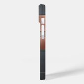 Modern Industrial Metallic Block Pattern Copper an Case-Mate iPhone Hülle (Rückseite / Links)