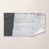 Modern Industrial Scratched White Charcoal Grau Badhandtuch Set (Handtuch)