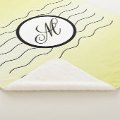 Modern Initial Butter Yellow Ombré With Black Text Sherpadecke (3/4)
