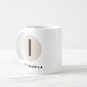 Modern Initial Mug – “I is for [Name]” Design Kaffeetasse (Vorderseite Links)