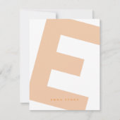 Modern Initial Oversized Monogramm und Name Mitteilungskarte (Vorderseite)