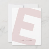 Modern Initial Oversized Monogramm und Name Mitteilungskarte (Vorderseite)