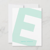 Modern Initial Oversized Monogramm und Name Mitteilungskarte (Vorderseite)