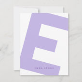 Modern Initial Oversized Monogramm und Name Mitteilungskarte (Vorderseite)