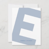 Modern Initial Oversized Monogramm und Name Mitteilungskarte (Vorderseite)