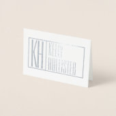 Modern Initials & Name Logo (Leere Inside) Folienkarte (Vorderseite)