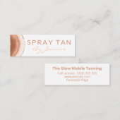 Modern Ink Agate Mobile Spray Tan Mini Visitenkarte (Vorne/Hinten)