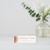Modern Ink Agate Mobile Spray Tan Mini Visitenkarte (Stehend Vorderseite)